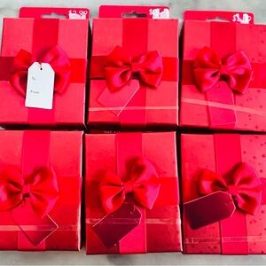 NWT Gift Card Holder Box Red SET OF 6 with Bow for All Occasions, Macy's